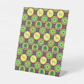 Jamahiri ® Libya | Africa Pattern  Reclamebord Met Voetstuk (Voorkant)