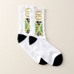 JAMAICA<br><div class="desc">Moderne, stylish JAMAICA 60th Anniversary Independence socks to celebrate JAMAICA's 60TH ANNIVERSARY OF INDEPENDENCE The design shows JAMAICA JAMAICA in the well known yellow saltire flag of JAMAICA with 60 in bold gold typographiy. The 60 is CUSTOMIZABLE so you can change or delete . These Jamaican independence socks would be...</div>