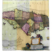  Jamaica 1680 Map Douchegordijn (Voorkant)