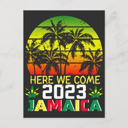 Jamaica 2023, hier komen we briefkaart (Voorkant)