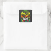 Jamaica 2023, hier komen we vierkante sticker (Tas)
