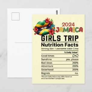Jamaica 2024 Girls' Trip Vier Vriendschap Briefkaart