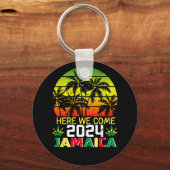 Jamaica 2024 Hier komen we cirkel Sleutelhanger (Voorkant)
