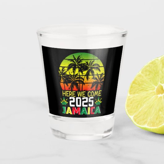 Jamaica 2025 - Hier komen we Shot Glas (Voorkant)