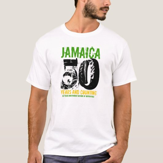 Jamaica 50 Onafhankelijkheidsfeestdag T-Shirt (Voorkant)