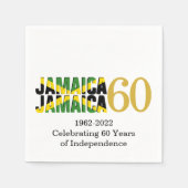 JAMAICA 60e Jubileum Onafhankelijkheidspapier Servet (Voorkant)