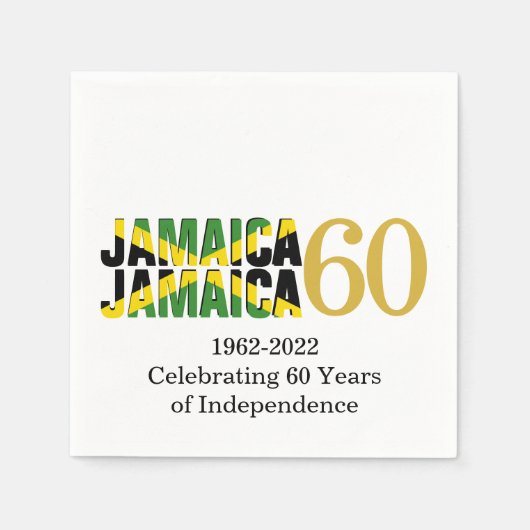 JAMAICA 60e Jubileum Onafhankelijkheidspapier Servet (Voorkant)