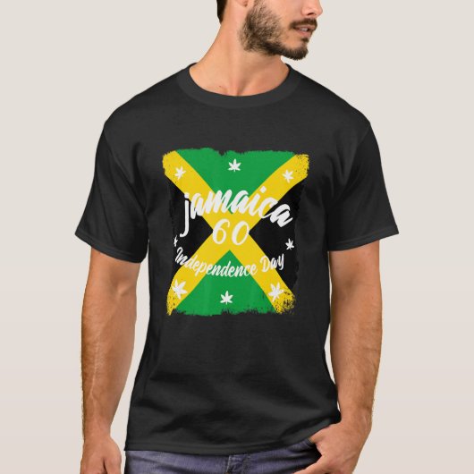 Jamaica 60e Onafhankelijkheidsdag Jamaica 60 jaar T-shirt (Voorkant)