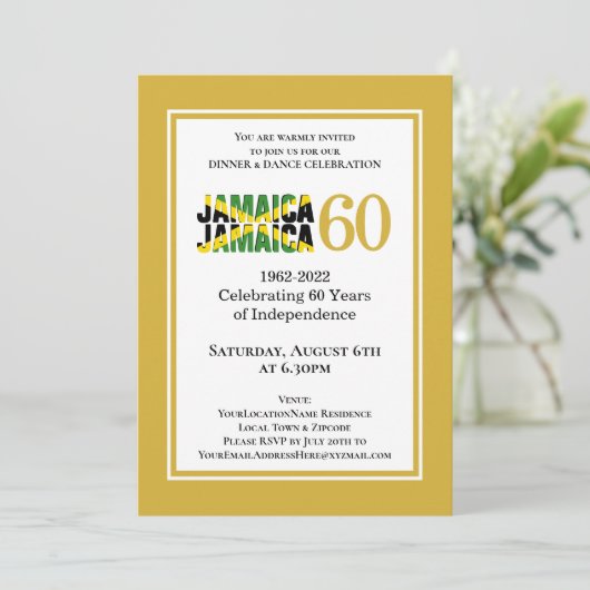 Jamaica 60e verjaardag van de onafhankelijkheid vi kaart (Staand voorkant)