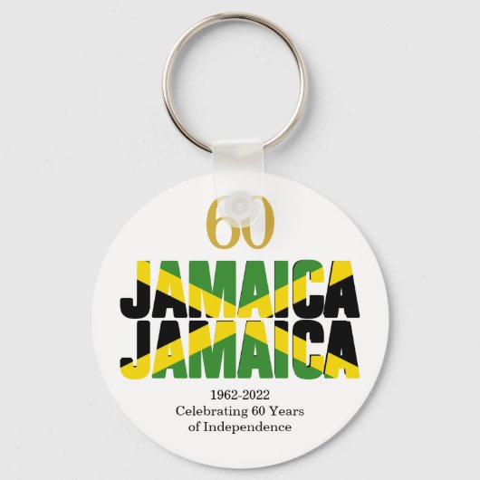 JAMAICA 60ste Jubileum Onafhankelijkheid Sleutelhanger (Voorkant)