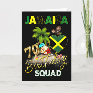 Jamaica 70th verjaardag Crew 70 jaar oude meisjesr Kaart