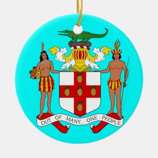 JAMAICA* Aangepaste kerstversiering Keramisch Ornament (Voorkant)