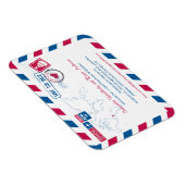 Jamaica Air Mail Bruiloft Bewaar de datum 3x4 Magneet (Rechterzijde)