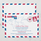 Jamaica Air Mail Post-huwelijksreceptie Kaart (Voorkant / Achterkant)