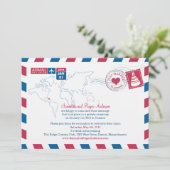 Jamaica Air Mail Post-huwelijksreceptie Kaart (Staand voorkant)