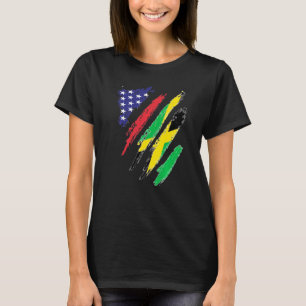 Jamaica Amerikaanse Gekweekte Vlag VS Patriottisch T-shirt