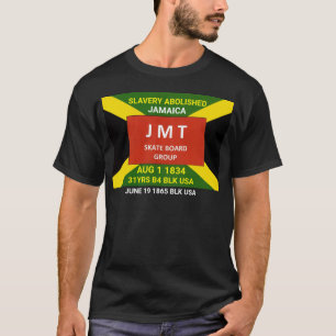 JAMAICA AUG 1 1834. GRATIS Basic Donker T-shirt