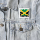 Jamaica Badge Vierkante Button 5,1 Cm (In situ)