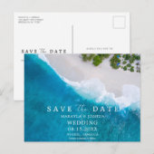 Jamaica Beach Destination Wedding Aankondigingskaart (Voorkant / Achterkant)