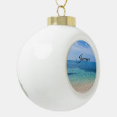 Jamaica Beach Keramische Bal Ornament (Links)