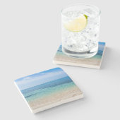 Jamaica Beach Stenen Onderzetter (Zijkant)