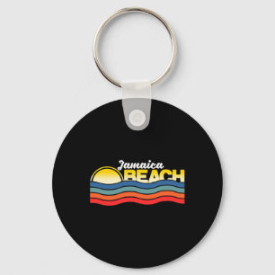 Jamaica Beach Texas Retro Surfer Souvenir Sleutelhanger