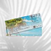 Jamaica Bestemming Boarding Pass Bruiloft Kaart