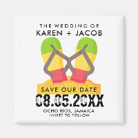 Jamaica Bestemming Strand Bruiloft Save the Date