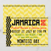 JAMAICA-bestemmingsuitnodiging Kaart (Voorkant / Achterkant)
