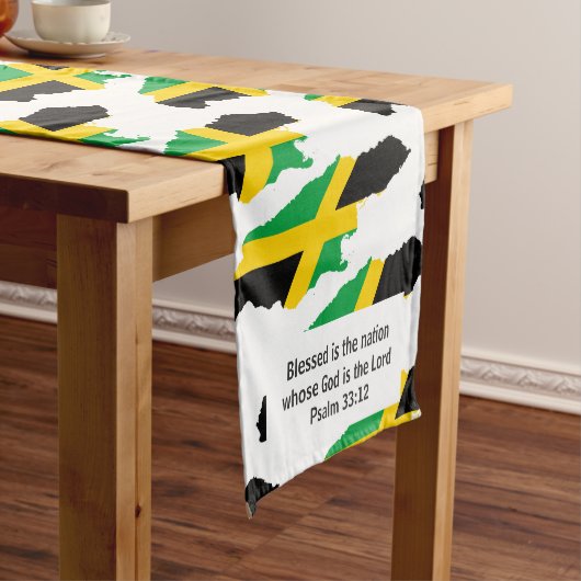 JAMAICA Blessed Nation Scripting verse Korte Tafelloper (Voorbeeld)