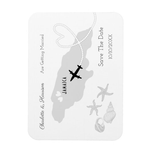 Jamaica bruiloft bestemming Save the Date Magneet (Verticaal)