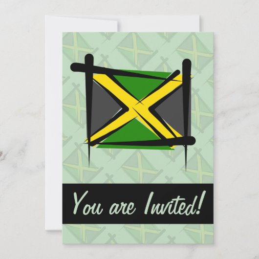 Jamaica Brush Flag Kaart (Voorkant)