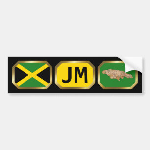 Jamaica Bumpersticker vlaggenkaartcode