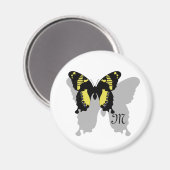 Jamaica Butterfly Shadow Monogram Magneet (Voorkant / Achterkant)