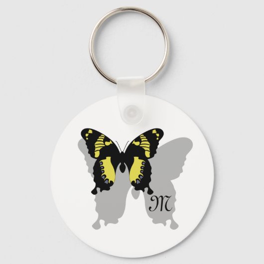 Jamaica Butterfly Shadow Monogram Sleutelhanger (Voorkant)