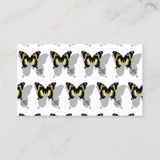 Jamaica Butterfly Shadow Monogram Visitekaartje (Voorkant)