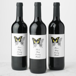 Jamaica Butterfly Shadow Monogram Wijn Etiket