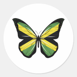 Jamaica Butterfly vlag Ronde Sticker