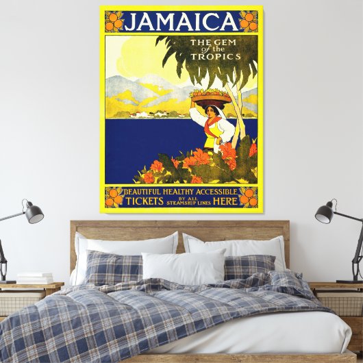 Jamaica Canvas Afdruk (Insitu (Slaapkamer))