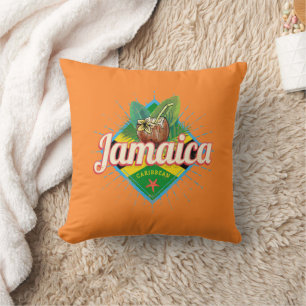 Jamaica caribische boon retro flag vacation  kussen