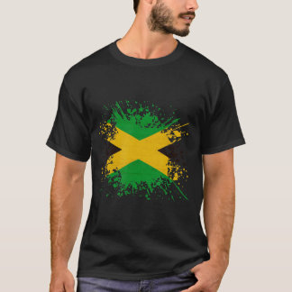  Jamaica Classic Jamaican Flag Stylish Spla T-shirt