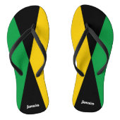 Jamaica Colors Green Black & Gold Jamaican Teenslippers (Voetbed)