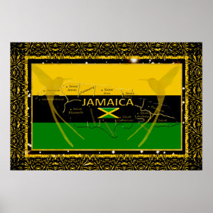 Jamaica Colors Parish Humming Bird Poster