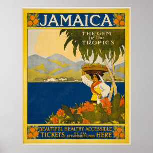Jamaica de kiem van de tropen poster