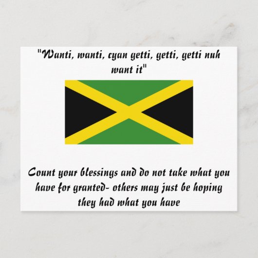 Jamaica design briefkaart (Voorkant)