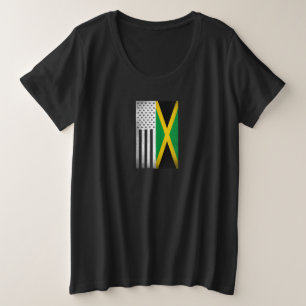 Jamaica Design voor trotse Jamaicaanse Amerikanen Grote Maat T-shirt