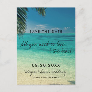 Jamaica Destination Wedding Save the Date Aankondigingskaart