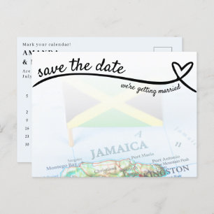 Jamaica Destination Wedding Save the Date Briefkaart