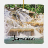 Jamaica Dunn's rivierbedding van de Herfsten Keramisch Ornament (Achterkant)