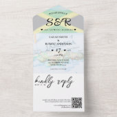 Jamaica eiland Jamaicaanse vlag bestemming bruilof All In One Uitnodiging (Binnen)